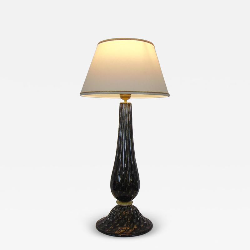  JL Light Style Stem black and gold Murano glass table lamp