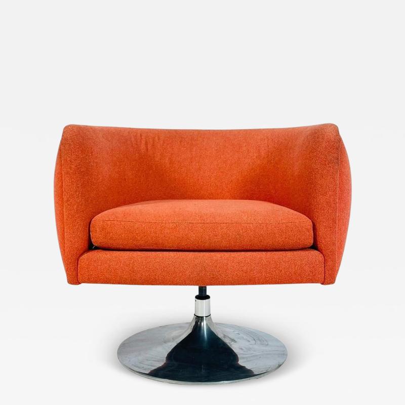  JOSEPH D URSO Swivel Lounge Chair by Joseph DUrso for Knoll Signed USA 2009