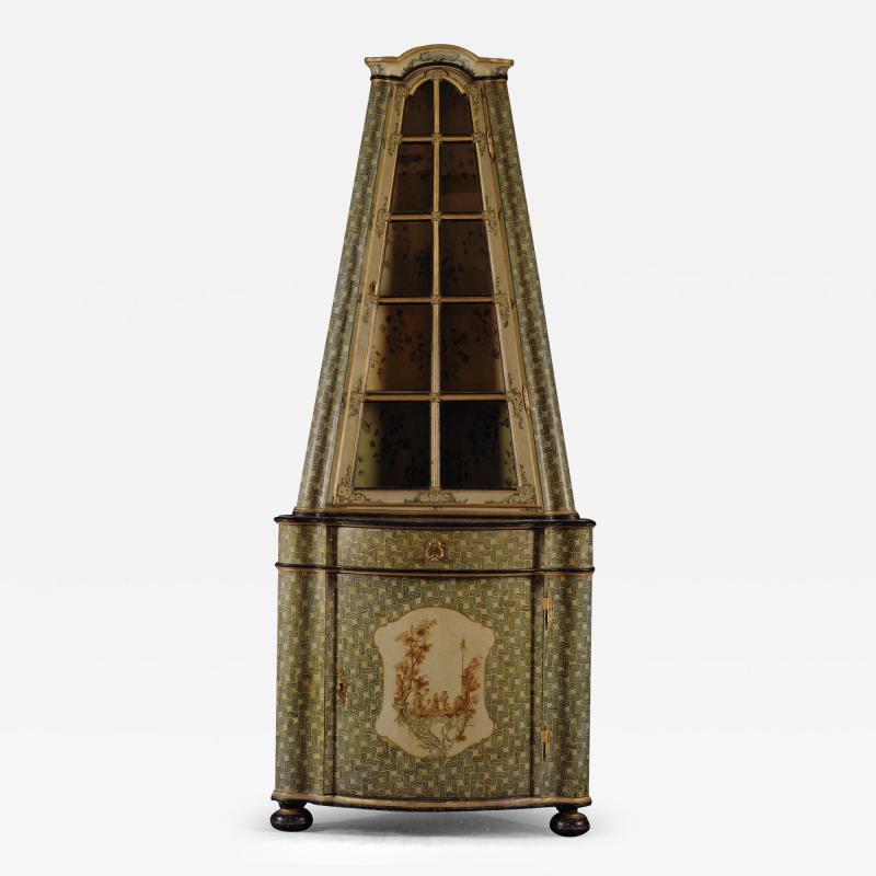  JOSEPHUS MOY 9124 A ROYAL PAINTED CORNER CABINET ATTRIBUTED TO JOSEPHUS MOY