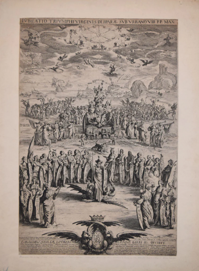  Jacques Callot VIRGINIS DEIPARA E SUB URBANO VIII P P MAX TRIUMPH OF THE V