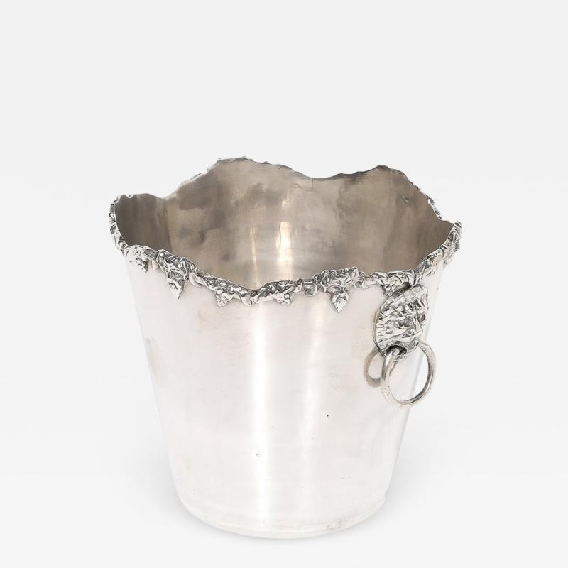  James Deakin Sons Neoclassical Sterling Silver Bacchus Ice Bucket signed James Deakin Sons