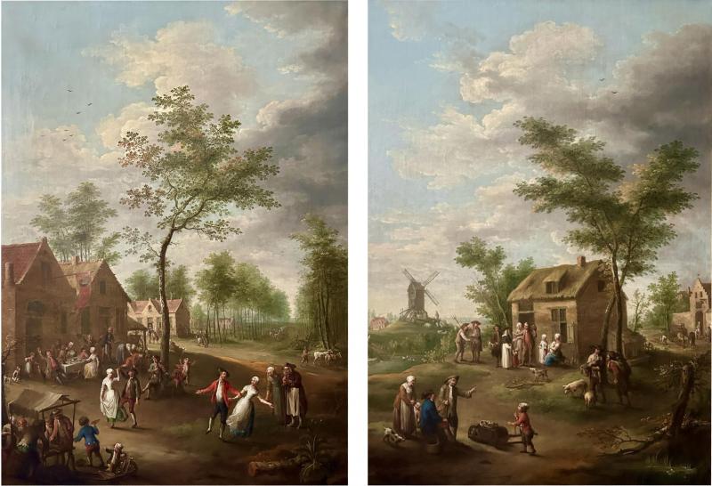  Jan Anton Garemijn Pair of Pastoral paintings