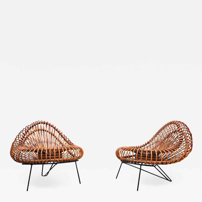  Janine Abraham Dirk Jan Rol Pair Of Chairs By Janine Abraham Dirk Jan Rol For Rougier 1950s