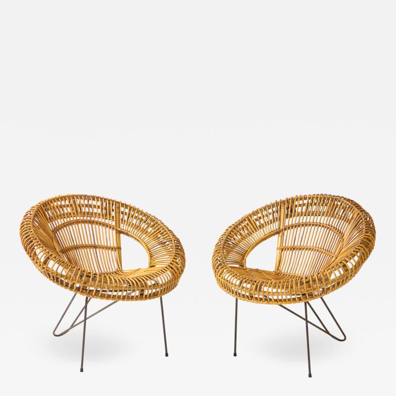  Janine Abraham Dirk Jan Rol Rare Pair of Chairs Janine Abraham Dirk Jan Rol Italy 1950 s