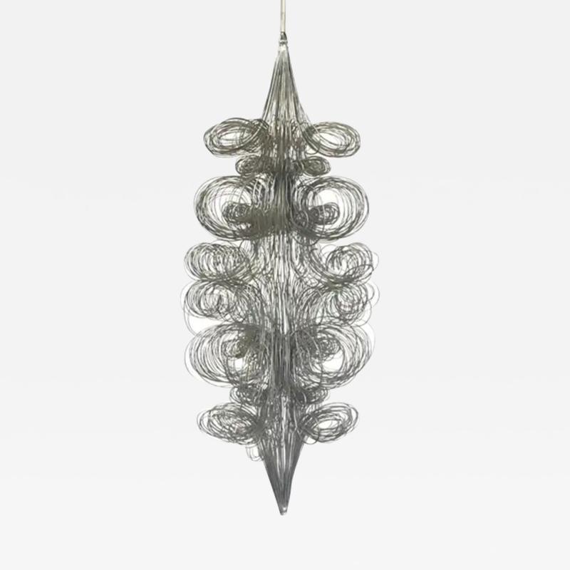  Jannis Kounellis Italian Mid Century Arte Povera Artist Wire Sculpture Chandeliers Kounellis 