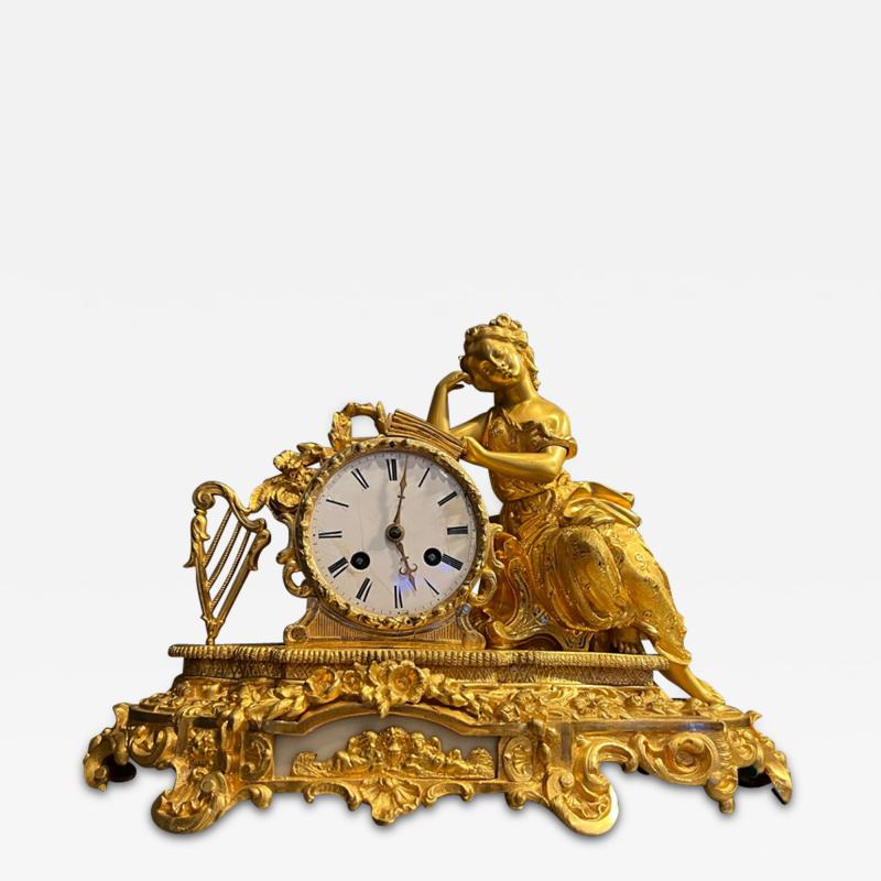  Japy Freres 19TH CENTURY BEAUTIFUL GILT BRONZE FRENCH CLOCK