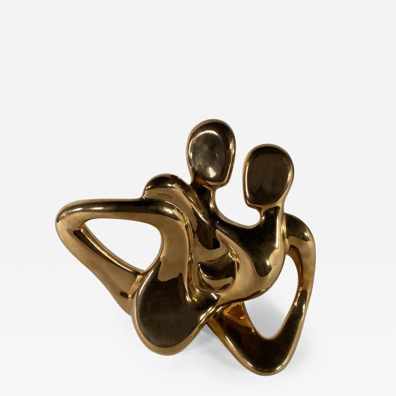  Jaru American Modern Ceramic Gold Glaze Intertwined Couple Jaru
