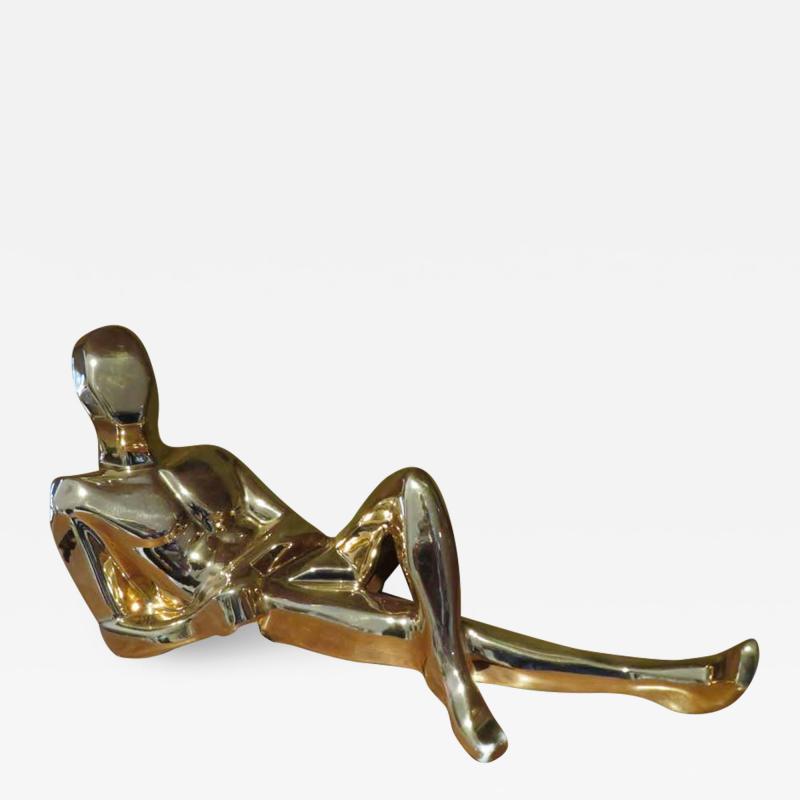  Jaru Sensual Gold Jaru Nude Male Ceramic Sculptures Mid Century Modern