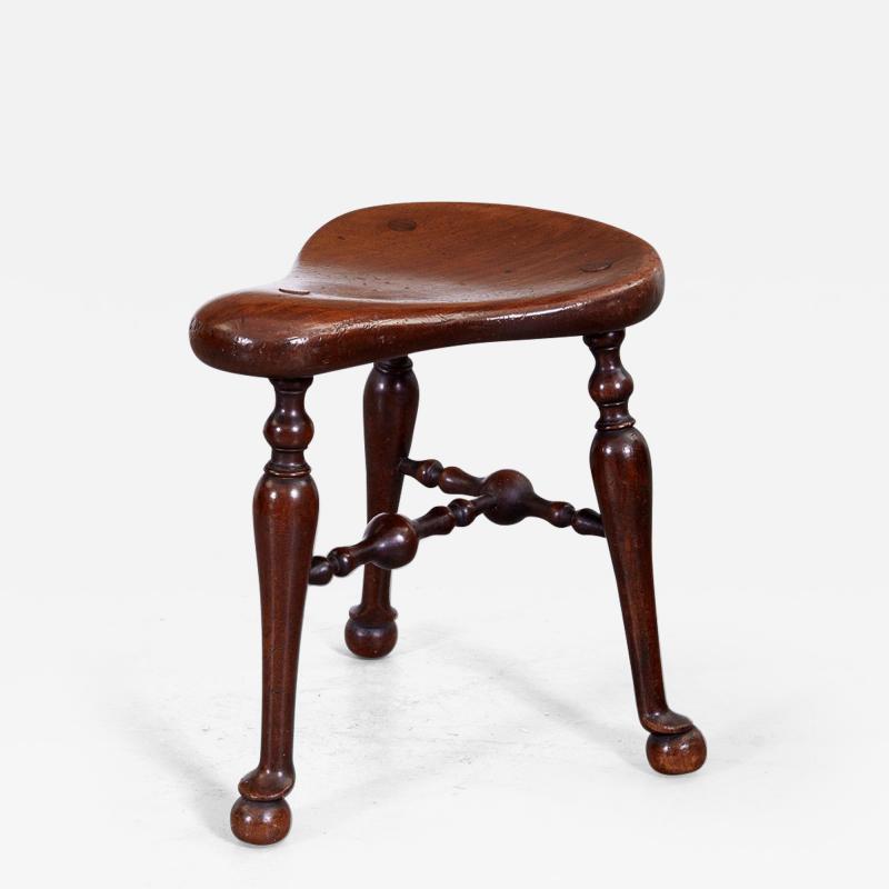  Jas Shoolbred Co Mahogany Saddle Stool