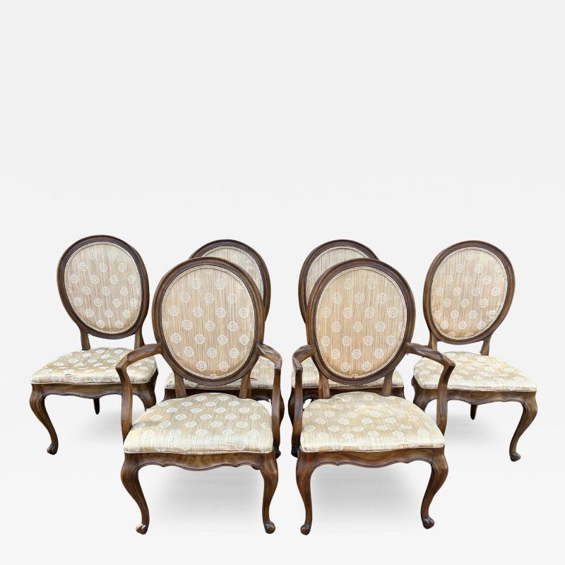  John Widdicomb Co Widdicomb Furniture Co Fabulous Set 6 Balloon Back Cabriole Leg Dining Chairs Queen Anne style