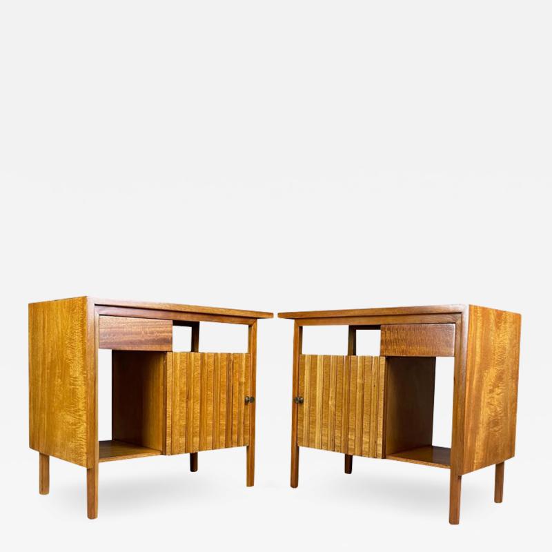  John Widdicomb Co Widdicomb Furniture Co John Widdicomb Pair of Mahogany Petite Night Stands Mid Century