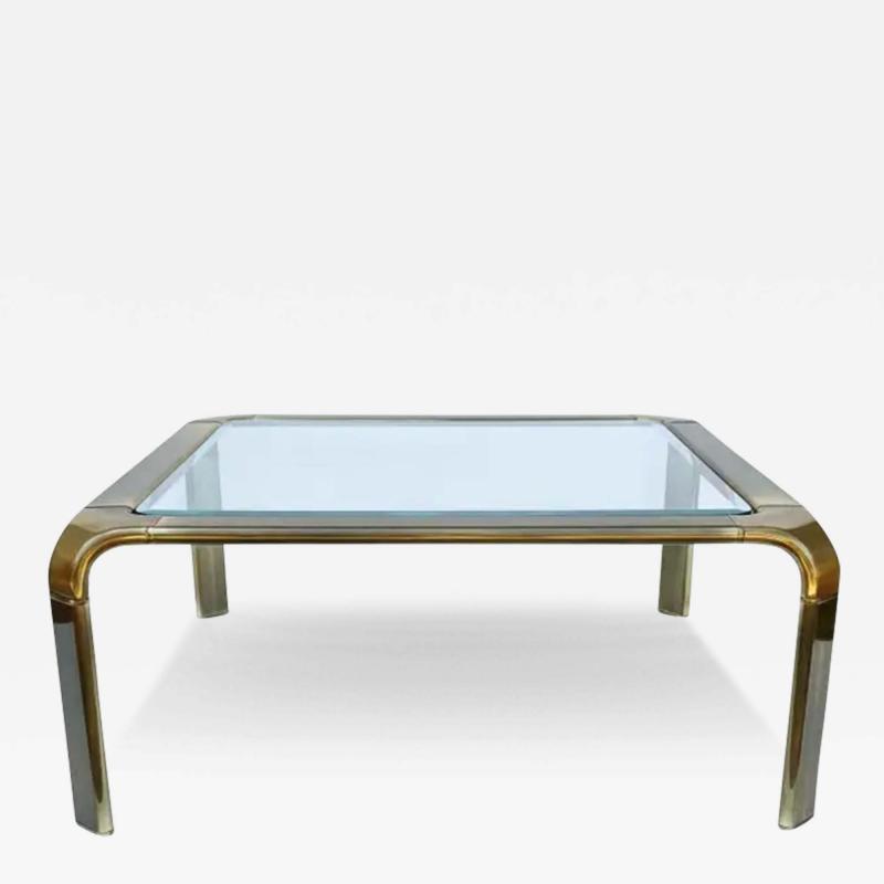  John Widdicomb Co Widdicomb Furniture Co Mid Century Hollywood Regency John Widdicomb Brass Glass Square Cocktail Table