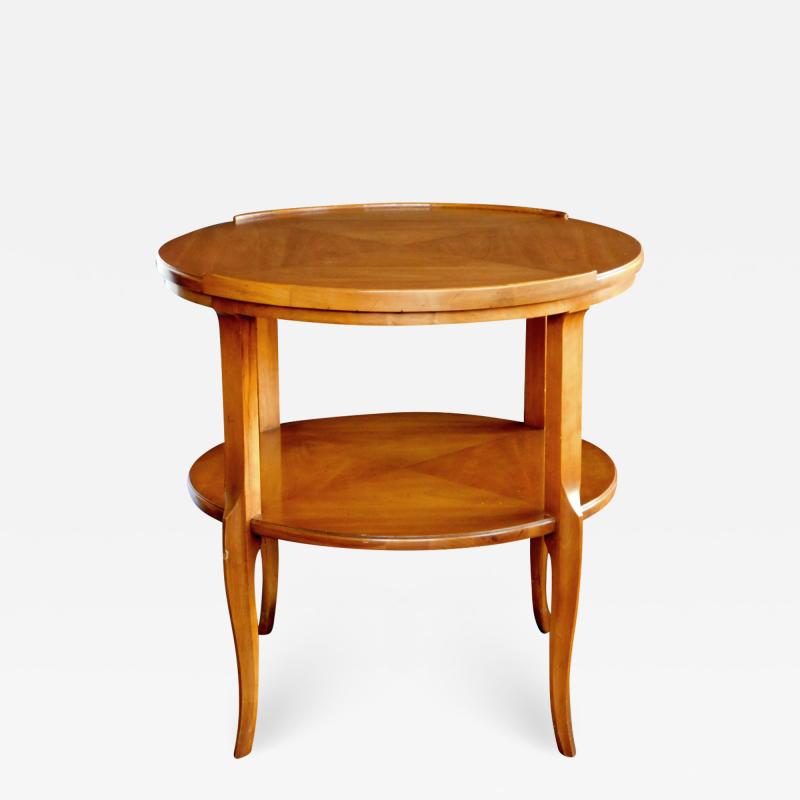  John Widdicomb Co Widdicomb Furniture Co Stylish 1960s Circular Cherrywood Side End Table by Widdicomb