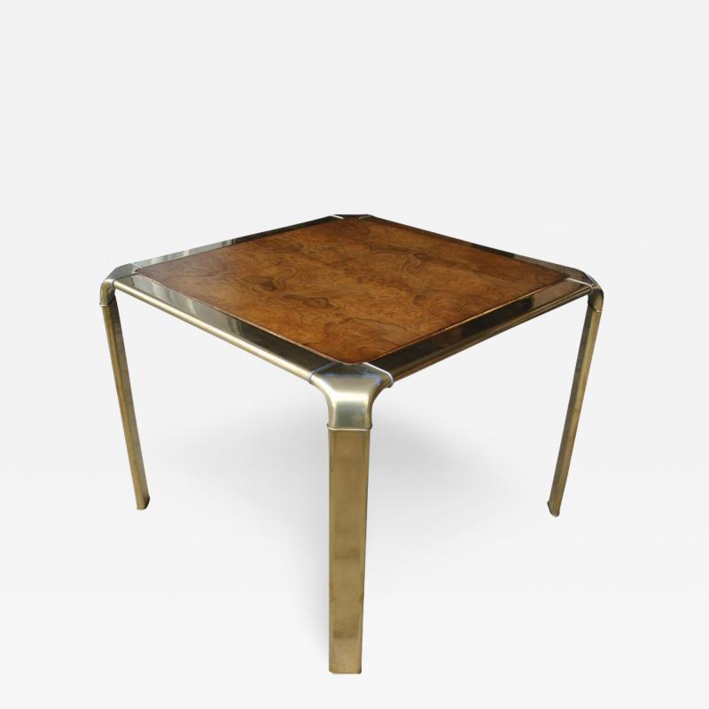  John Widdicomb Co Widdicomb Furniture Co Vintage Midcentury Widdicomb Brass and Burl Wood Dining Table