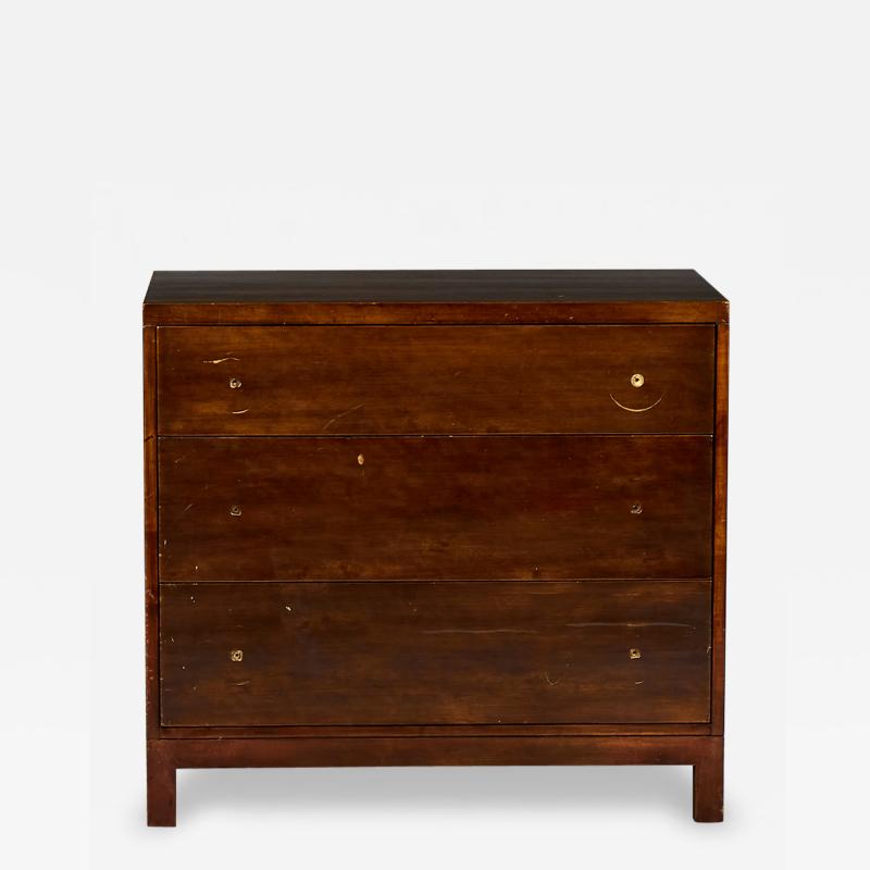  John Widdicomb Co Widdicomb Furniture Co Widdicomb Modern AmericanStained Walnut Three Drawer Commode