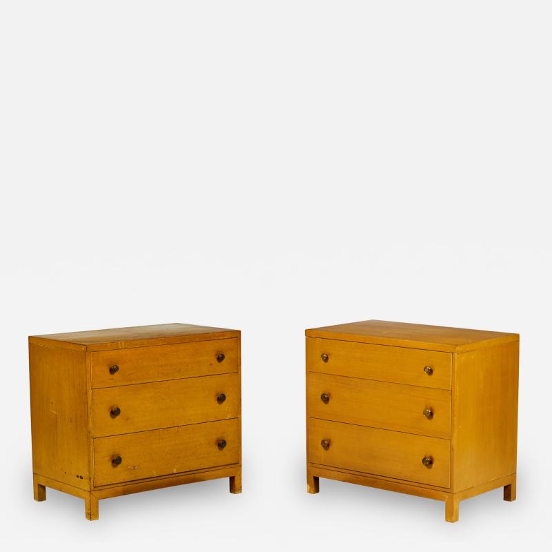  John Widdicomb Co Widdicomb Furniture Co Widdicomb Modern AmericanWalnut Three Drawer Chests