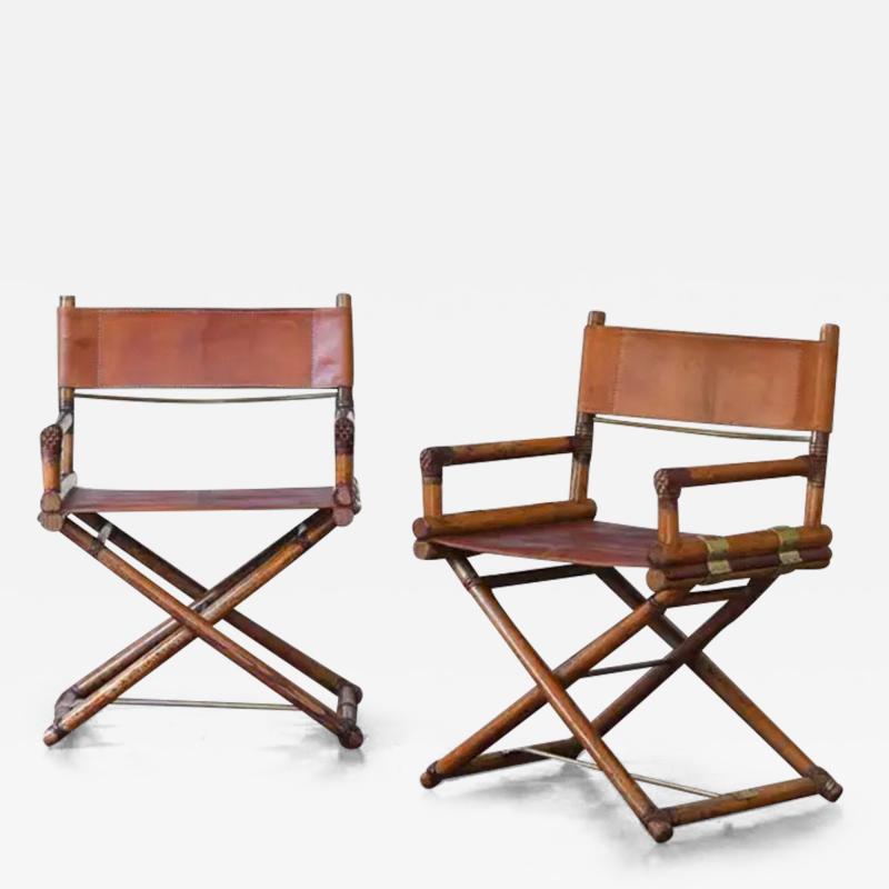  John and Elinor McGuire Pair Of Director s Chairs By Elinor And John Mc Guire For Lyda Levi