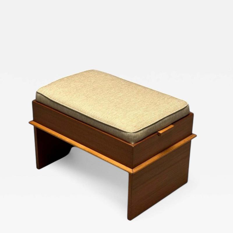  Johnson Furniture Paul Frankl John Stuart Mahogany Maple Rare Station Wagon Ottoman 1950s