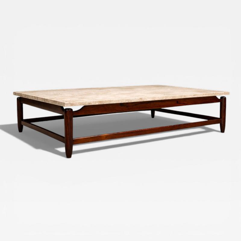 Jorge Jabour Rosewood Marble Coffee Table by Jorge Jabour for Moveis Cantu Lot 645