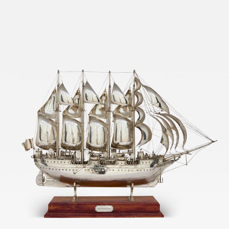  Juan Sebasti n Elcano Very large Spanish silver nef