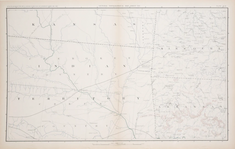  Julius Bien and Company JULIUS BIEN AND COMPANY PLATE CLX GENERAL TOPOGRAPHICAL MAP SHEET XXV