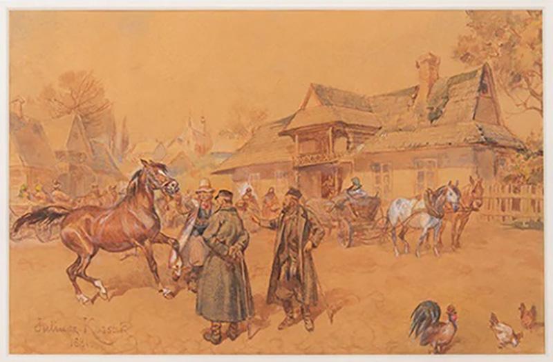  Juliusz KOSSAK Horse Traders by Juliusz KOSSAK