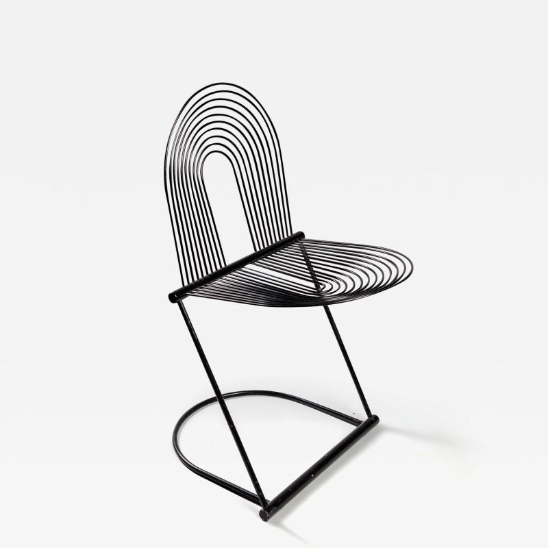  Jutta Herbert Ohl Herbert Ohl for Rosenthal Studio black Swing chair Germany 1982
