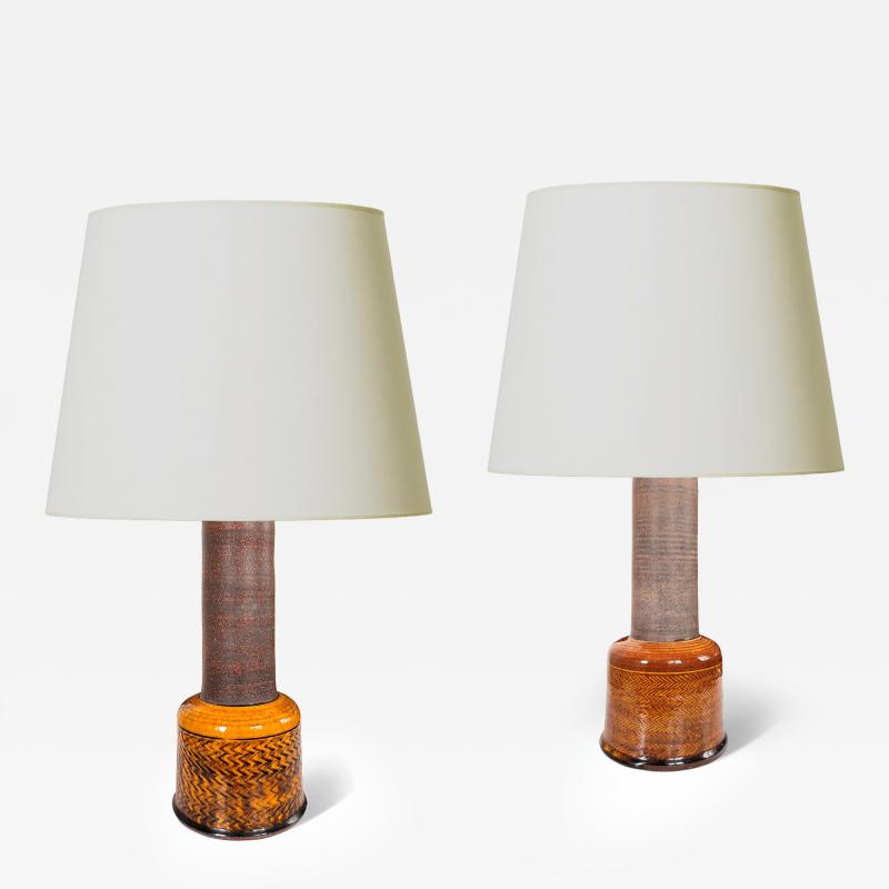  K hler Kahler Duo of Table Lamps by Nils K hler for K hler Keramik