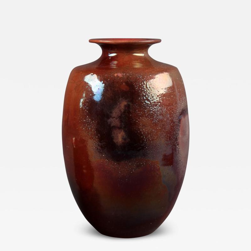  K hler Kahler Large Vase in Rust Red Luster by Kahler Keramik