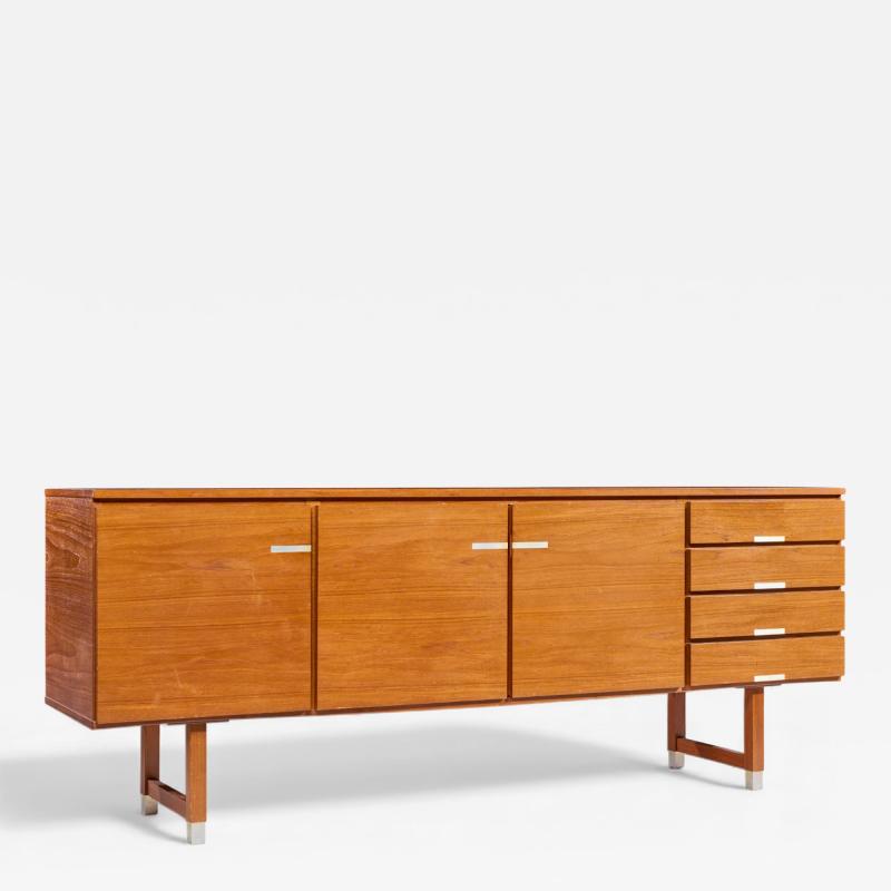  Kai Kristiasen Kai Kristiansen for Feldballes M belfabrik Danish Teak and Brass Credenza