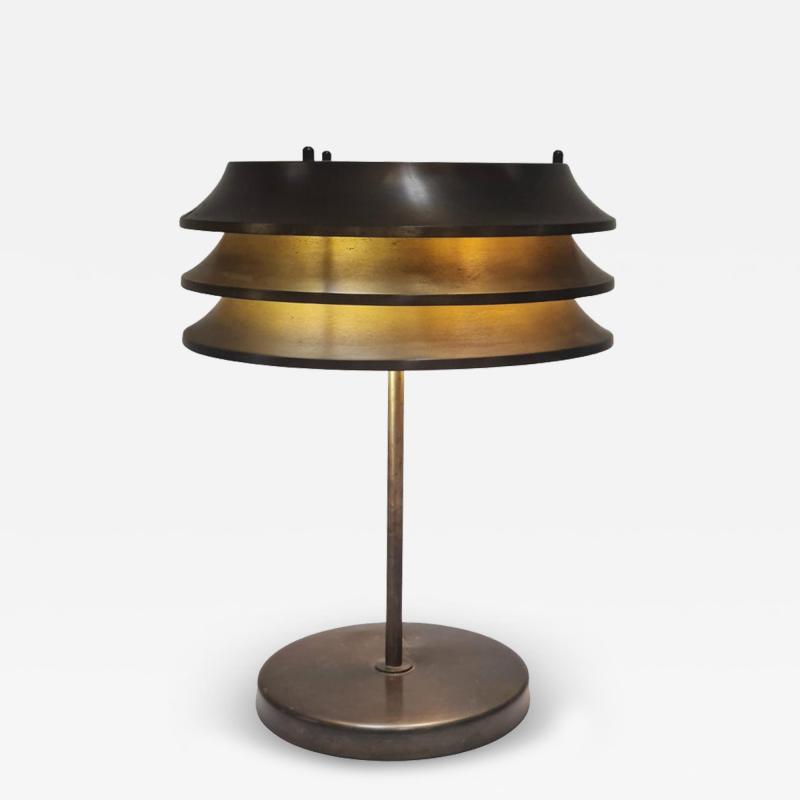 Kai Ruokonen Kai Ruokonen Finnmark Table Lamp Full Brass with Stunning Patina Orno 1970s