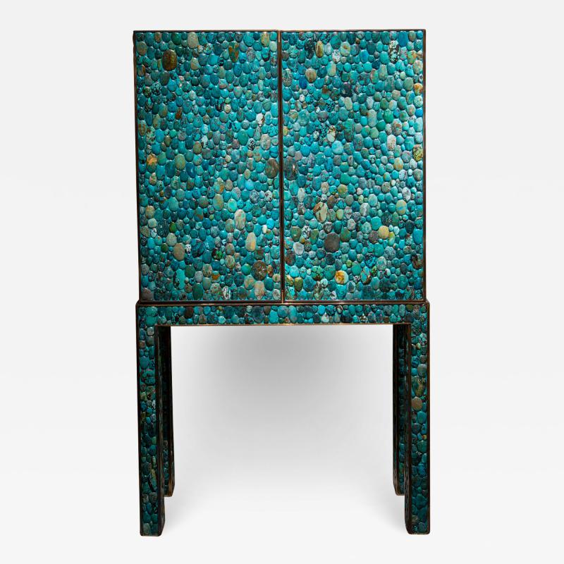  Kam Tin Turquoise bar cabinet