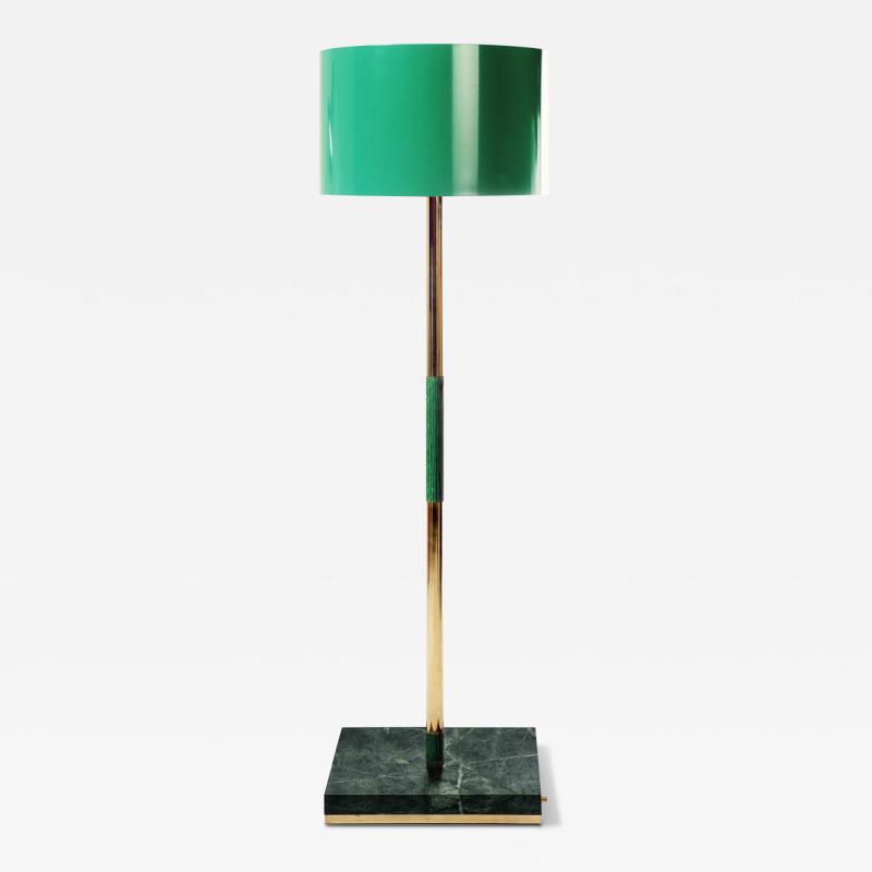  Kanttari Modern green marble brass floor lamp