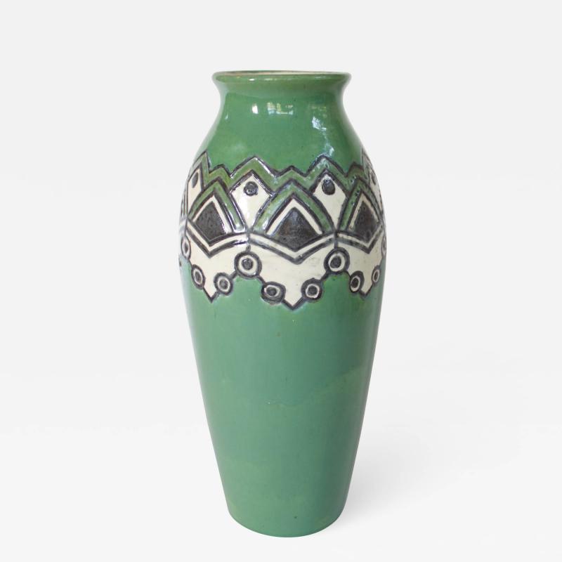  Karlsruher Majolika Majolika Art Deco Vase Germany 1925