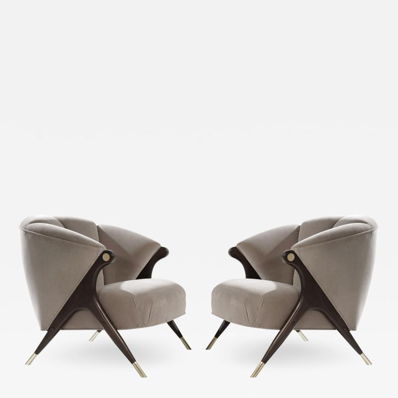  Karpen of California Modernist Lounge Chairs by Karpen of California