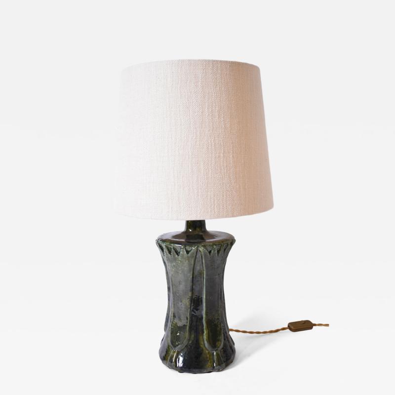  Kasa blue green papyrus ceramic lamp 32cm Barracuda Edition 