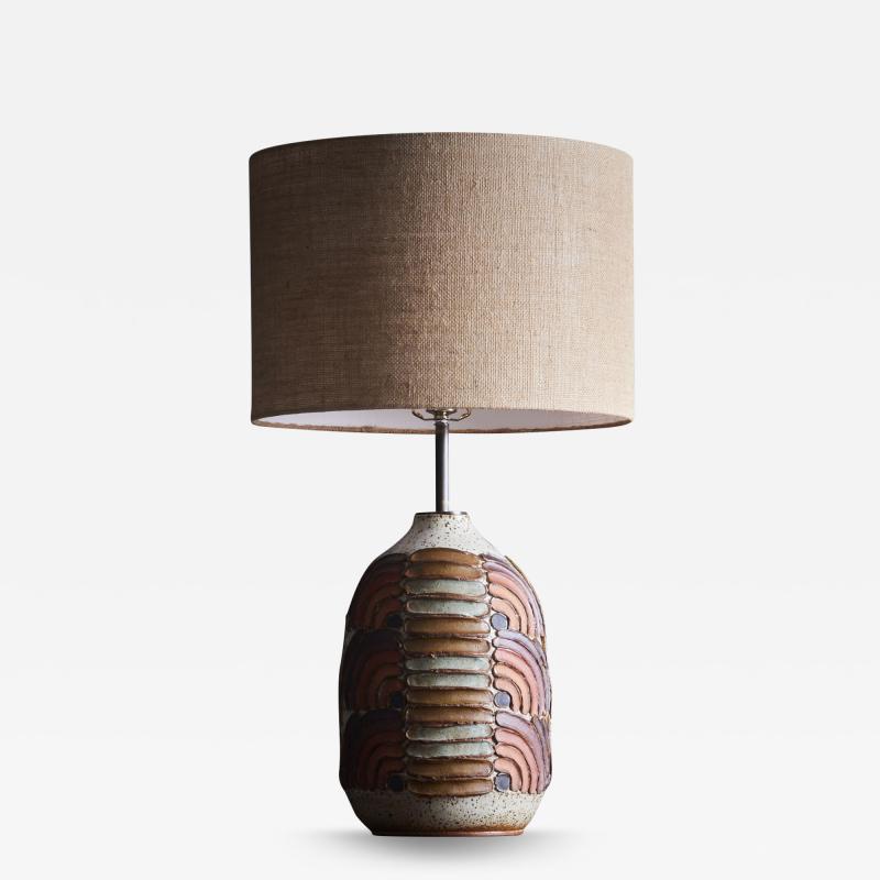  Kat Roger Kat Roger Table Lamp with hand crafted and hand painted ceramic base USA