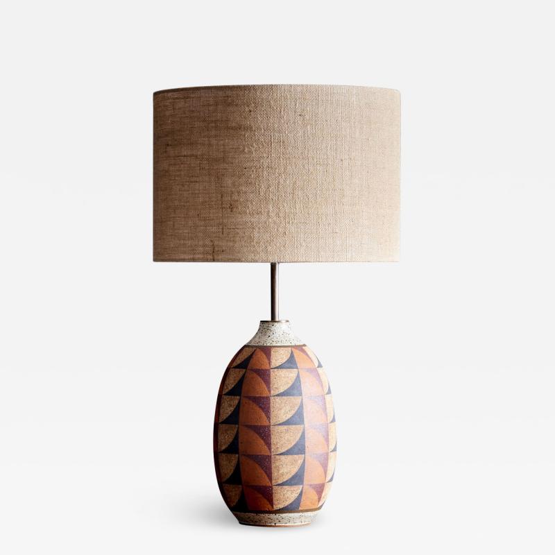  Kat Roger Kat Roger Table Lamp with hand crafted and hand painted ceramic base USA