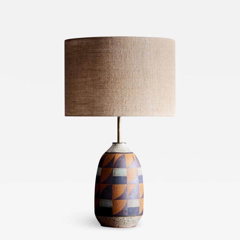  Kat Roger Kat Roger Table Lamp with hand crafted and hand painted ceramic base USA