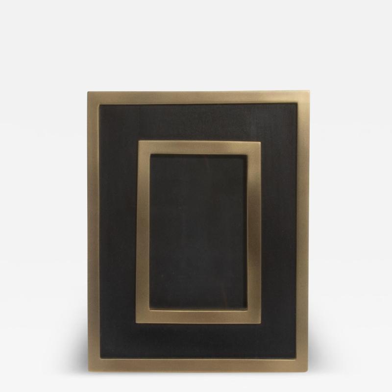  Kifu Paris Kifu Augousti Picture Frame 5x7 in Black Oak with Brass Details by KIFU Paris