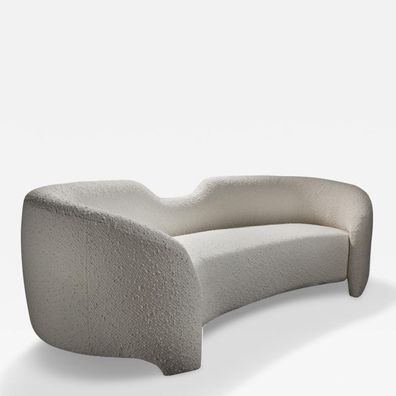  Kimberly Denman Inc EMBRASSE CURVED SOFA UPHOLSTERED IN KIMBERLY DENMAN INC NUAGE FABRIC