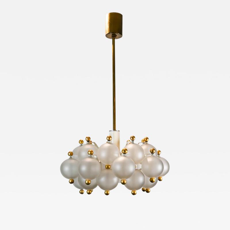  Kinkeldey Frosted glass ball shades ceiling light by Kinkeldey Germany