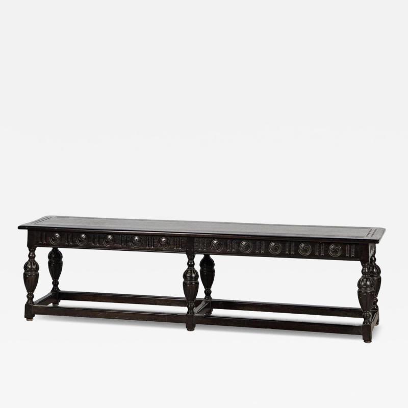  Kittinger Furniture Co Antique Kittinger William and Mary Style Walnut Bench or Low Sofa Table