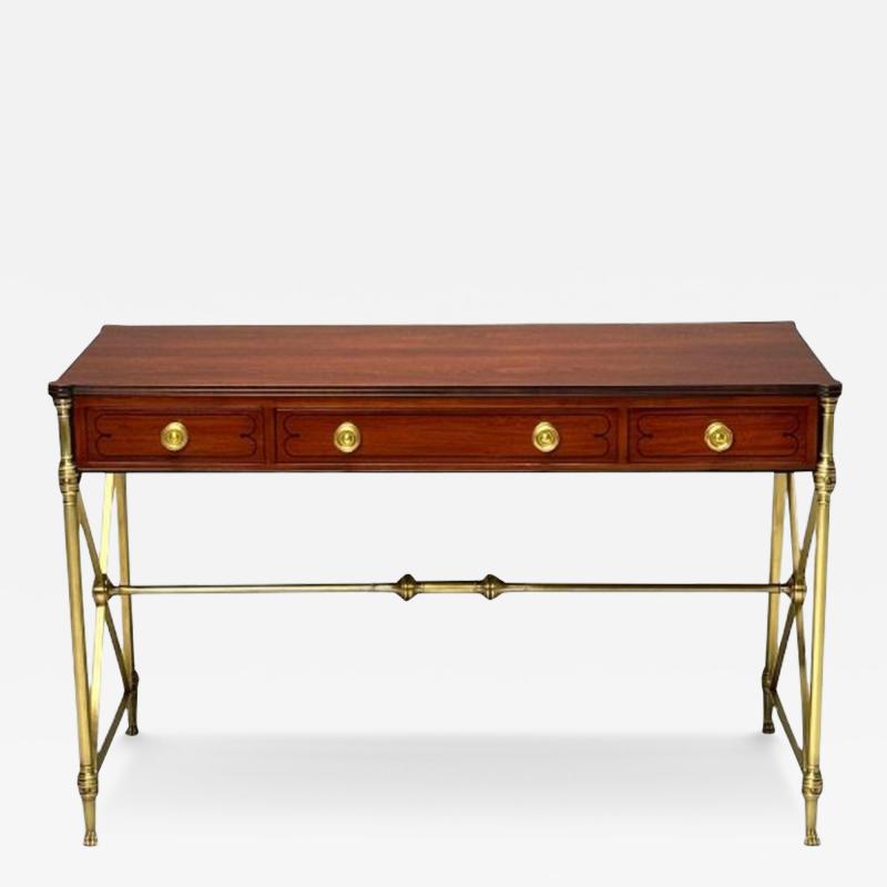  Kittinger Furniture Co Kittinger English Regency Campaign Desk Rosewood Satinwood Brass USA 1950s