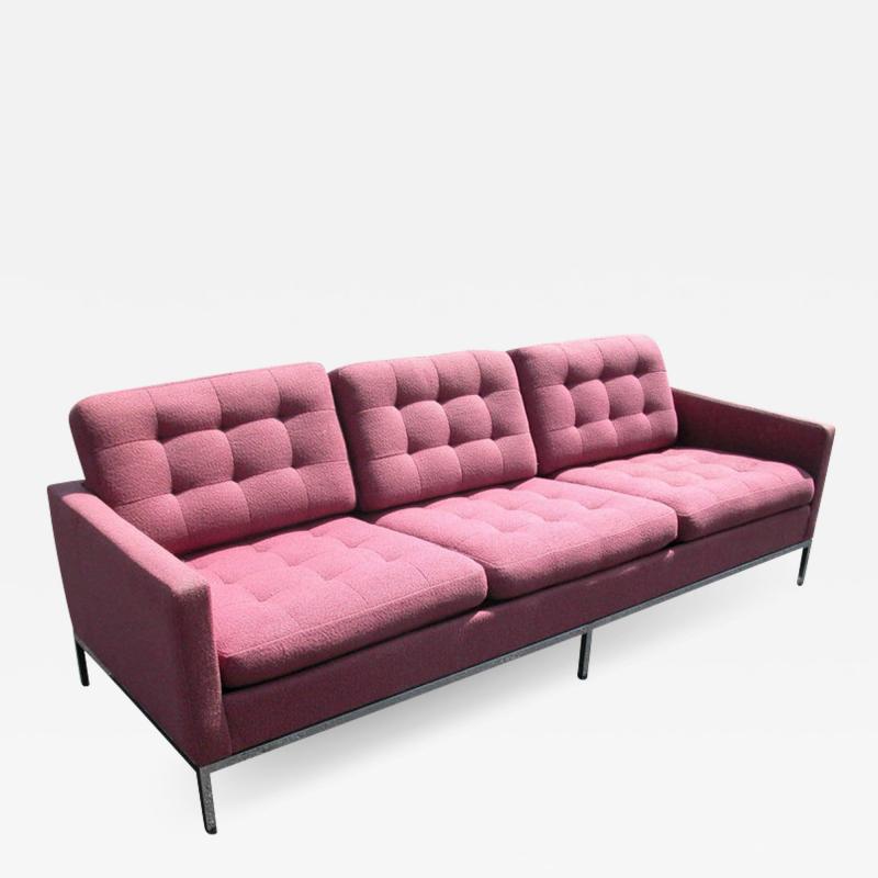  Knoll 90in Vintage Mid Century Knoll Three Seat Sofa