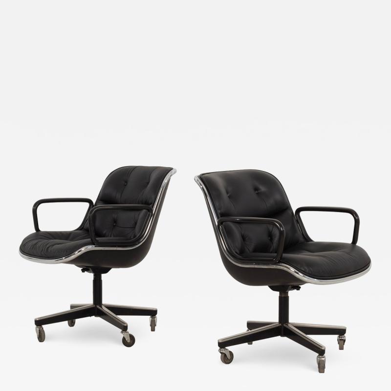  Knoll Charles Pollock for Knoll International Model 1258 Swivel Tilt Desk Chairs 1965