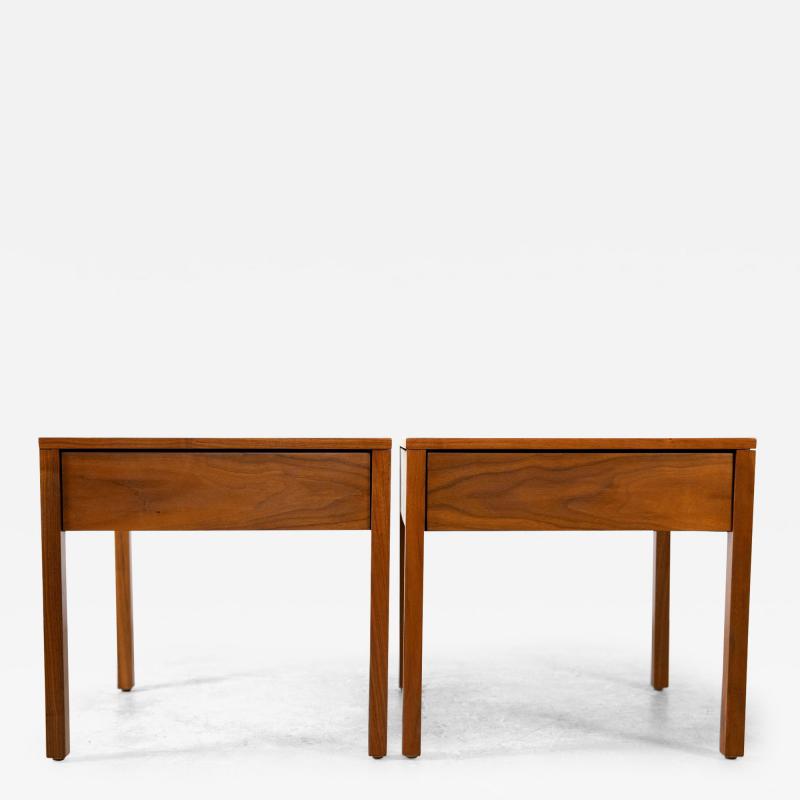  Knoll Florence Knoll Nightstands in Walnut for Knoll Associates Early Production