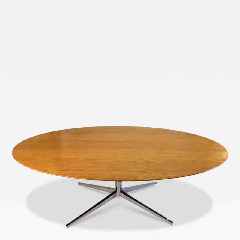  Knoll Florence Knoll Walnut Dining Table Desk with Chrome Star Base 78 x 48 inches