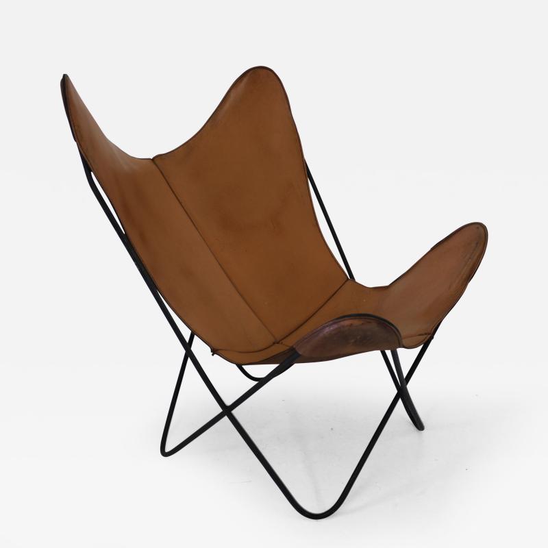  Knoll Hardoy Leather Butterfly Chair