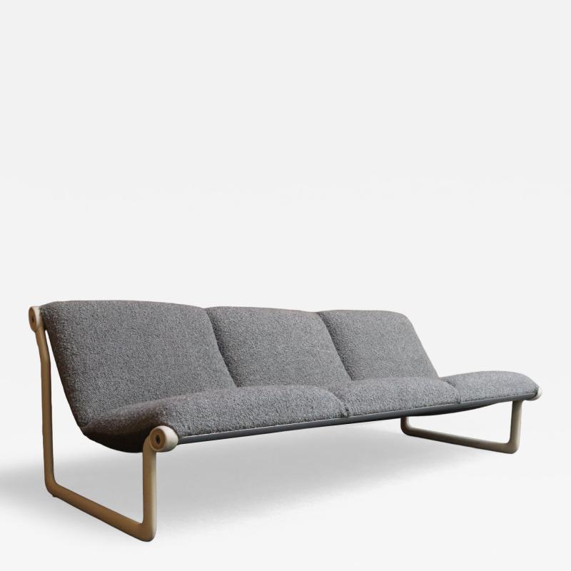  Knoll International Sling Sofa in Steel and Boucl by Bruce Hannah and Andrew Morrison for Knoll